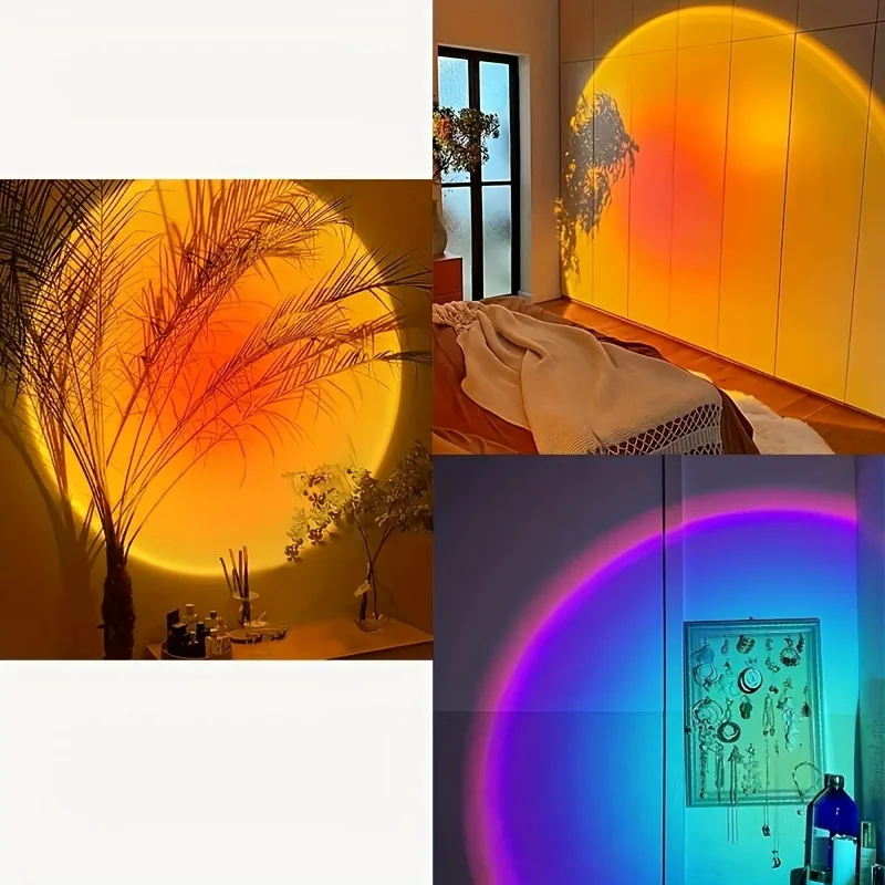 Sunset Light Projection LED Light with Remote Control, 16 Colors Night Light, RGB Lighted Sunrise Lights-5