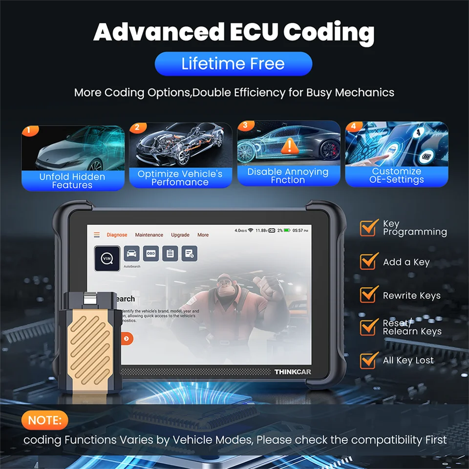 Thinkscan 689BT Diagnostic Tool Full System OBD2 Scanner Support ECU Coding CANFD DOIP 34 Reset Lifetime Free THINKCAR Scan Tool-3