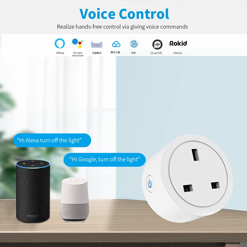Smart Plug UK WIFI Timing Socket Smart Home Power Outlet Power Monitor Tuya Smart Life App Work with Aleax Google Home-2