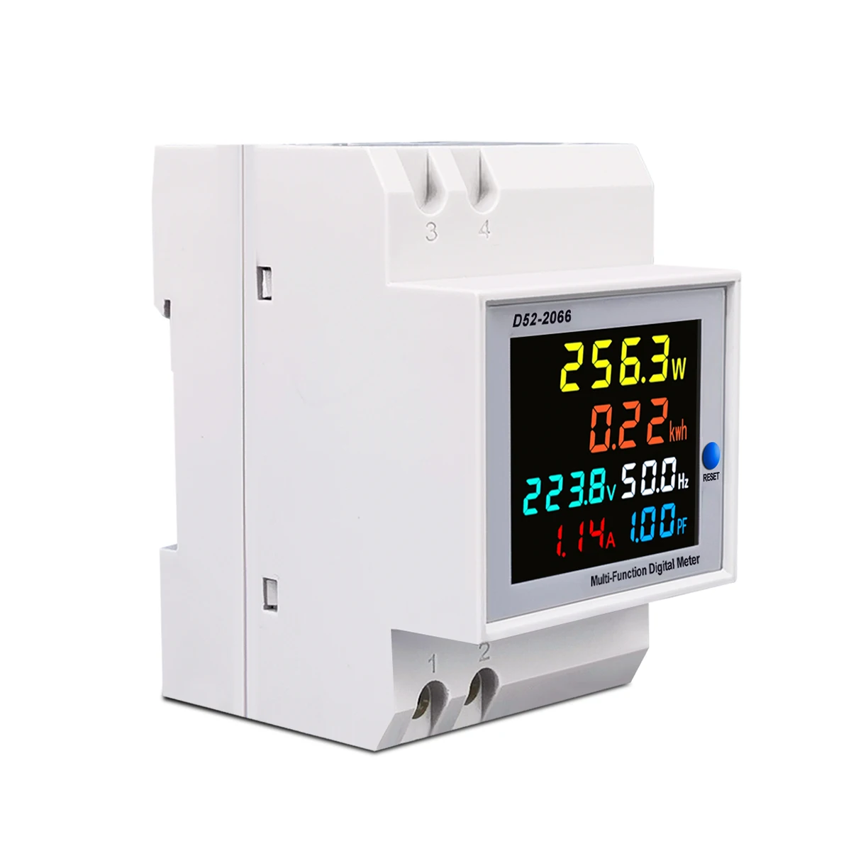 6IN1 din rail AC monitor 110V 220V 380V 100A Voltage Current Power Factor Active KWH Electric energy Frequency meter VOLT AMP-5