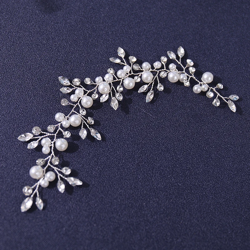 Pearls Crystal Handmade Headbands Fashion Wedding Hair Accessories Cheap Hairbands Rhinestone Head Jewelry Wholesale Dropping-5