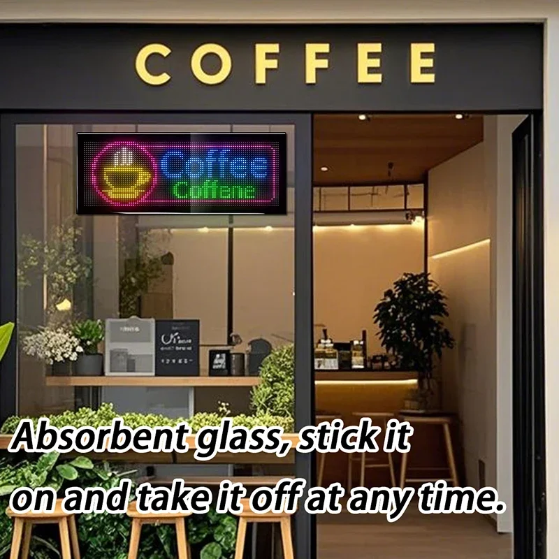LED Flexible Screen Billboards APP Control Double Row Display Text Pattern Free Combination Car Advertising Store Front Outdoor-6