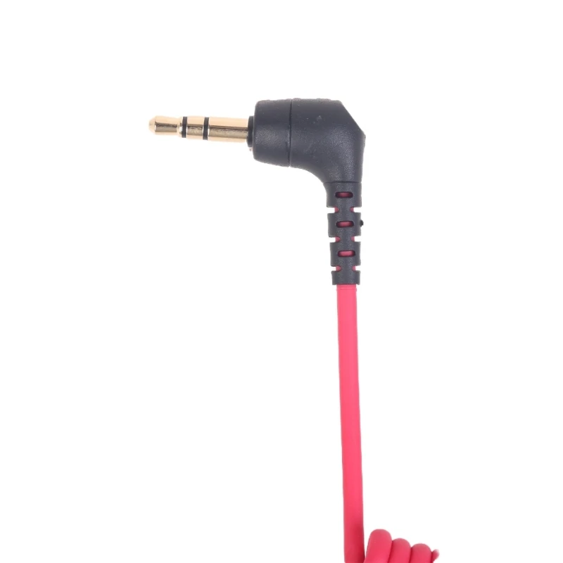 3.5mm TRS Male to Male Coiled Mic Cord Right Angle Connection Line Microphones Phone Camera Adapters Cable for Rode SC2-4