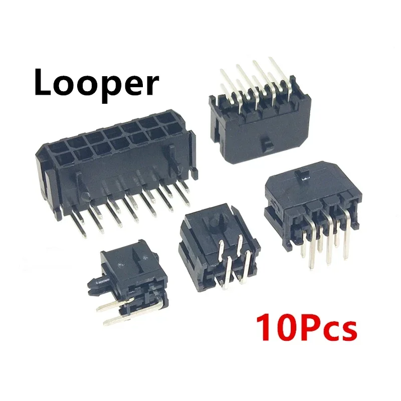 10Set Molex 3.0mm Plug-in Male Female Housing Terminals Connector   2*1/2/3/4/5/6/7/8/9/10/11/12P MX3.0mm Double Row Connector-5