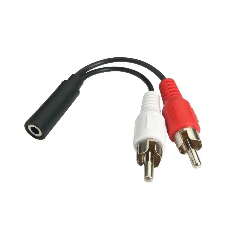 3.5 Audio Aux Socket Connector To Headphone Music Wire 3.5mm RCA Female  Jack Stereo Cable Y Plug  2  Male Adapter-5