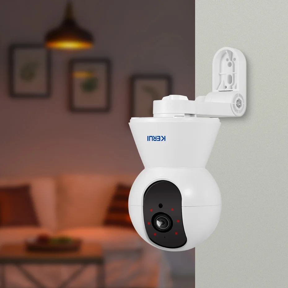 KERUI 4K 8MP Tuya Smart Mini WiFi IP Camera With Bracket Indoor Wireless Home Security AI Human Detect CCTV Surveillance Camera-4