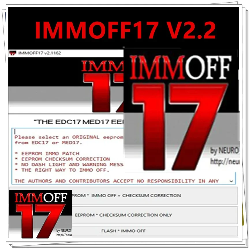 IMMO OFF 17 IMMOFF17 Software Activate Version EDC17 MED 17 Immo Off Ecu EEPROM IMMO PATCH Checksum Correction To IMMO OFF Flash-4