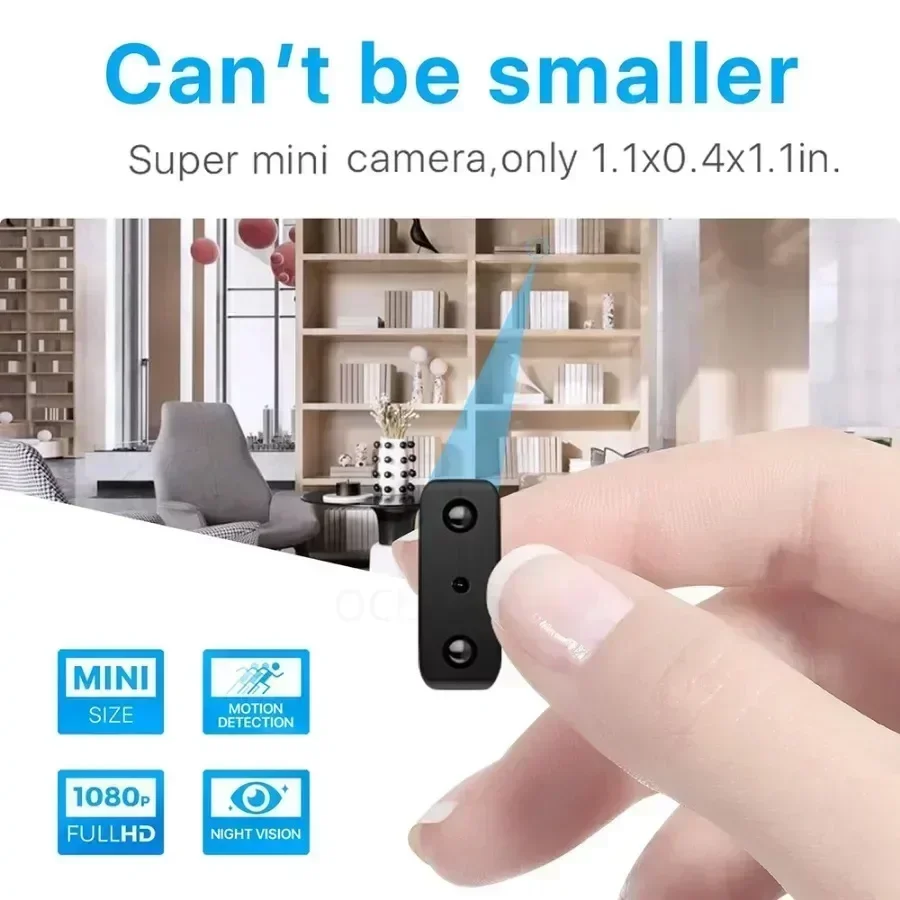 Smallest Mini Camera 1080P HD WIFI Built-in Battery IP Remote Monitoring Camcorders IR Night Vision Body Cam Invisible Espia Cam-2
