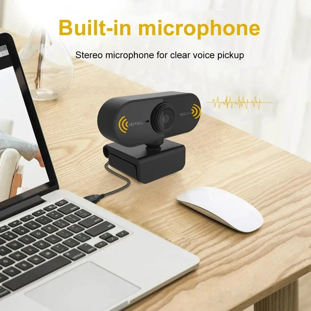 Camera 1080P HD Computer HD USB Camera Built In Microphone USB Network Camera Web Camera For Work With Microphone Tripod-2