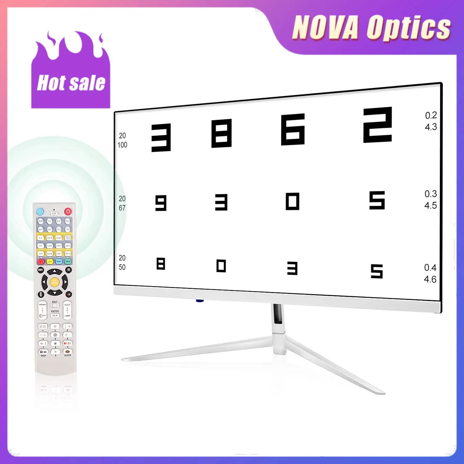 Nova Premium Frameless 21.5 Inch HD LCD Visual Acuity Chart Vision Test Projecter Monitor for Ophthalmic Exam