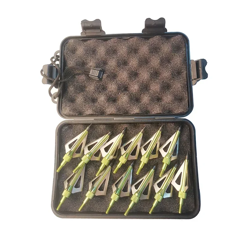 A Box Hunting Arrow Heads Archery Aluminum Arrowhead Hunting Sharp Arrow Head Field Point Tips-4