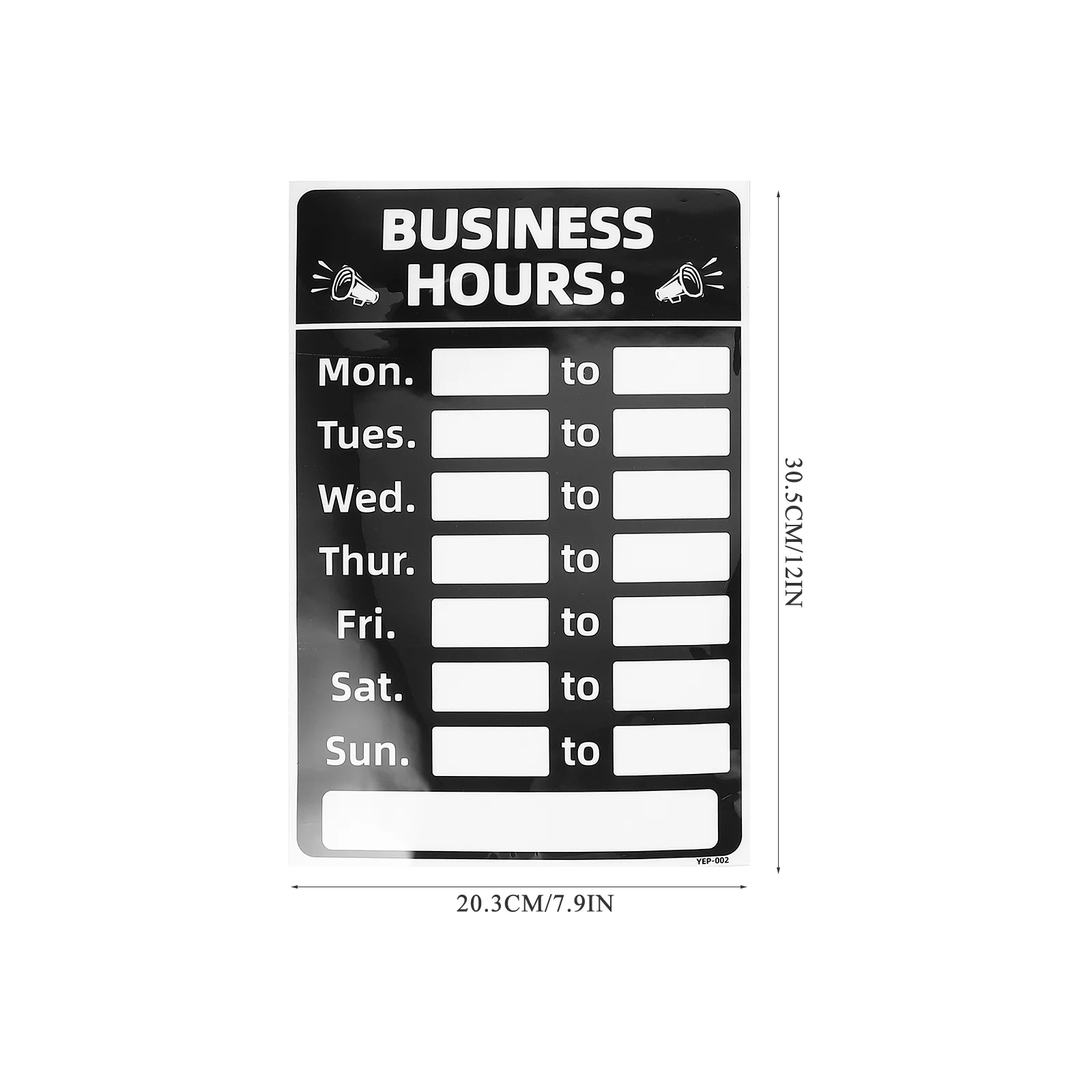 PVC Erasable Signage Stationery Store Operation Hours Sign Business Opening Closed Labels Adhesive Signs Stickers Business Hours-5