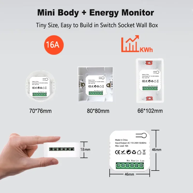 Tuya Smart ZigBee Socket Switch Module KWh Meter Energy Monitor Timer 16A Overload Protect Support Google Home Alexa-2