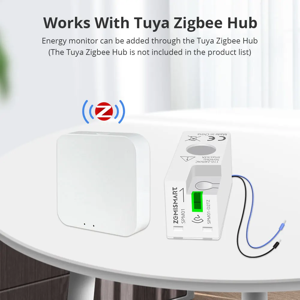 Yagusmart Zigbee WiFi Smart Home Electric Energy Meter Power Consumption Meter Sensor Zigbee2MQTT Measure Alarm Work with Tuya-6