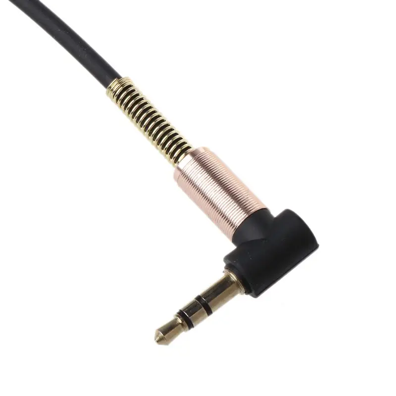 L21D 24cm Dual 90 Degree Nylon 3.5 mm to 3.5mm Male Jack  Cable Car Aux Cord for Phone Tablet  Player Stereo Speaker-5