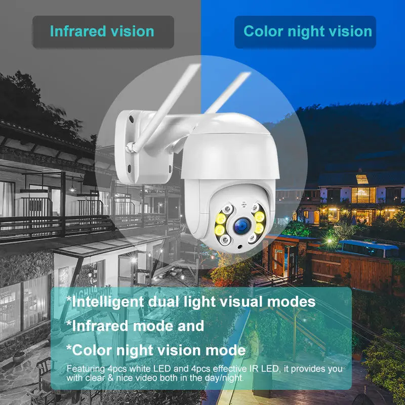 Icsee 8MP 4K IP Camera AI 5MP Speed Dome Auto Tracking PTZ Camera Smart Home Outdoor Wireless WIFI CAmera Surveillance Icsee-3