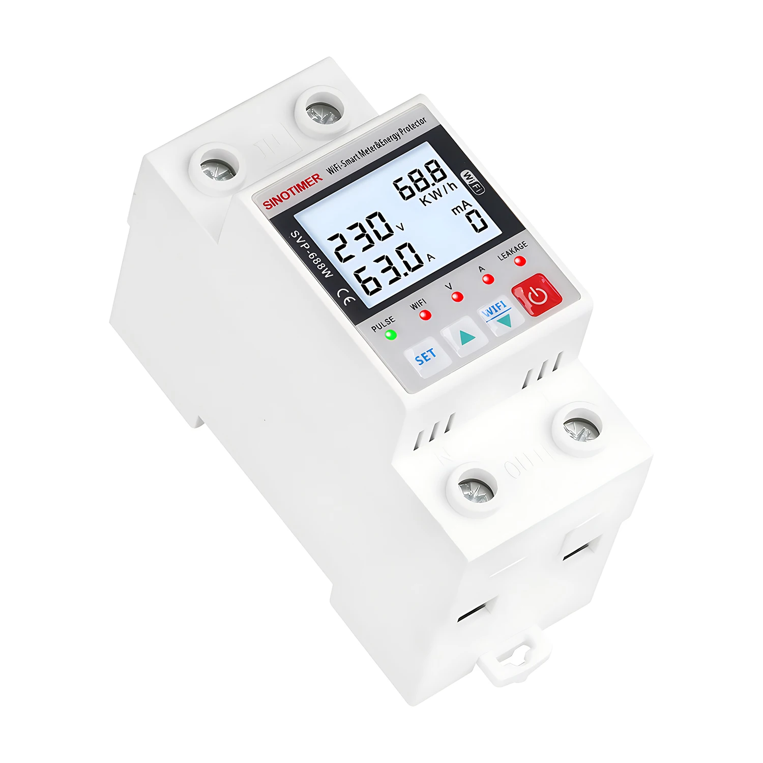 Tuya WiFi Smart Energy Meter Power Protector Circuit Breaker Over/Undervoltage Leakage Overcurrent Protection Automatic Recloser-6