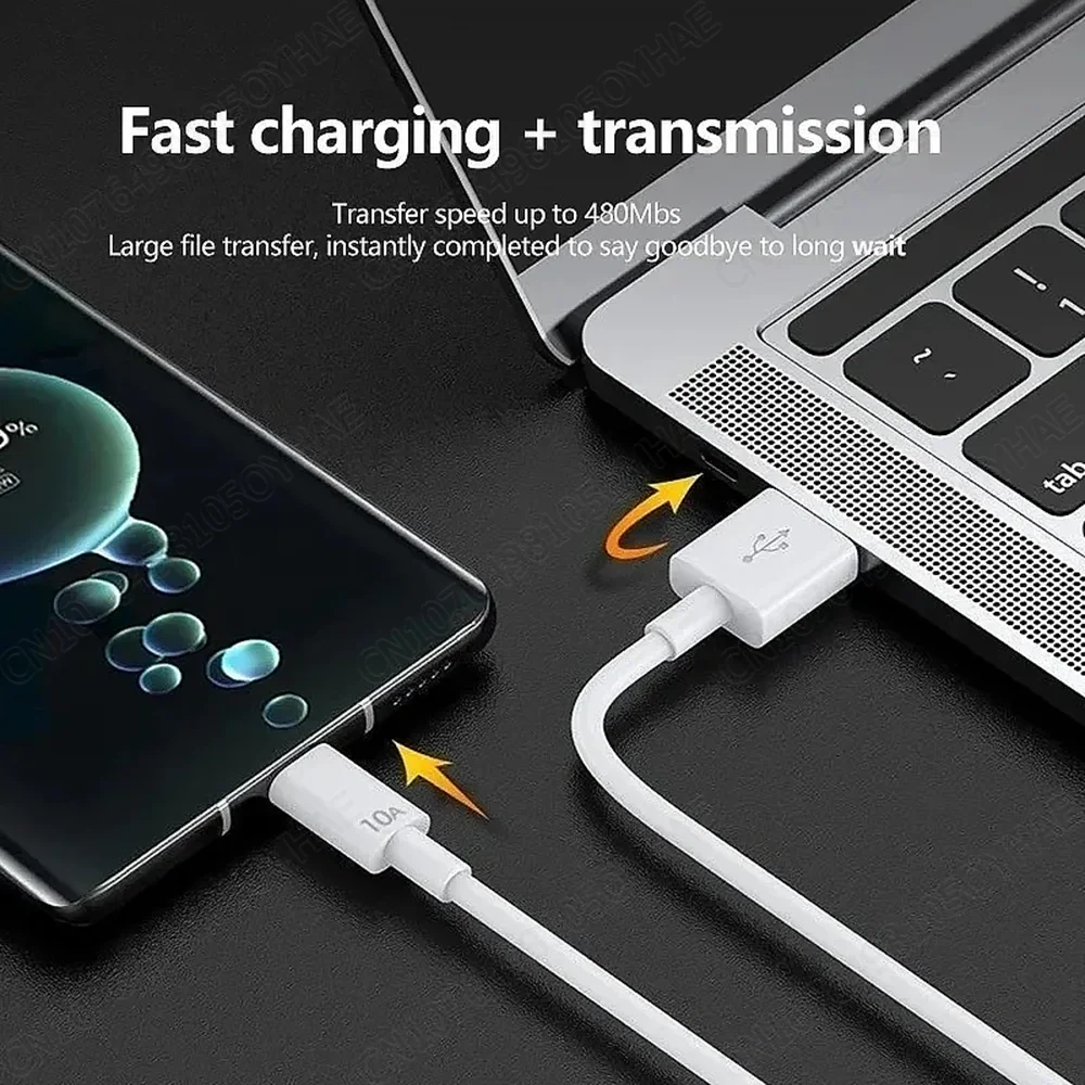 120W 10A USB Type C USB Cable Super Fast Charing Line for Xiaomi Samsung Huawei Honor Quick Charge 1M/2M USB C Cables Data Cord-3