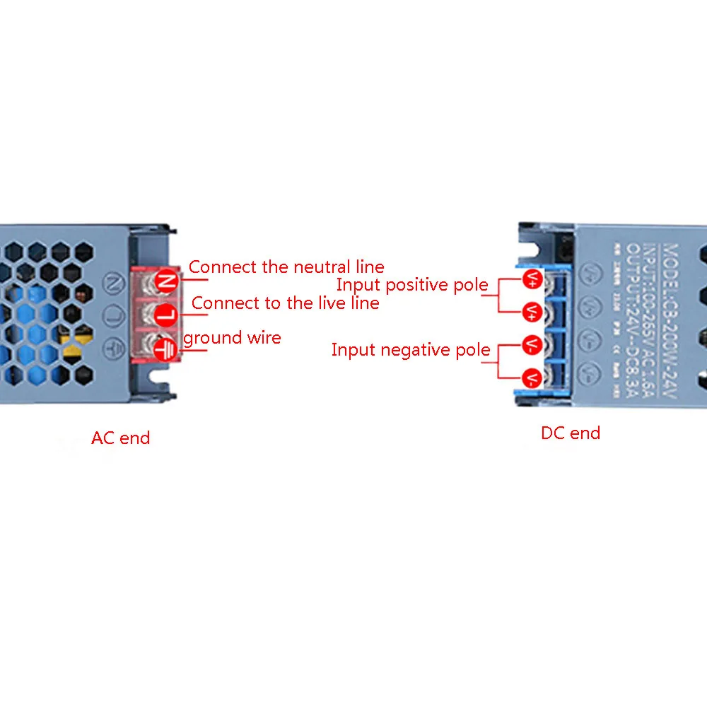 DC 12V 24V Switching Power Supply AC110-250V Mute Lighting Transformers 60W 100W 200W 300W 400W LED Light Driver Power Adapter-5