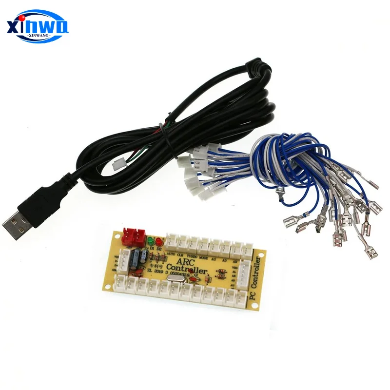 Arc Usb Arcade Game Controller For Pc Raspberry Pi  Zero Delay Joystick Button Board Cable Sanwa Type Cheap Price-5