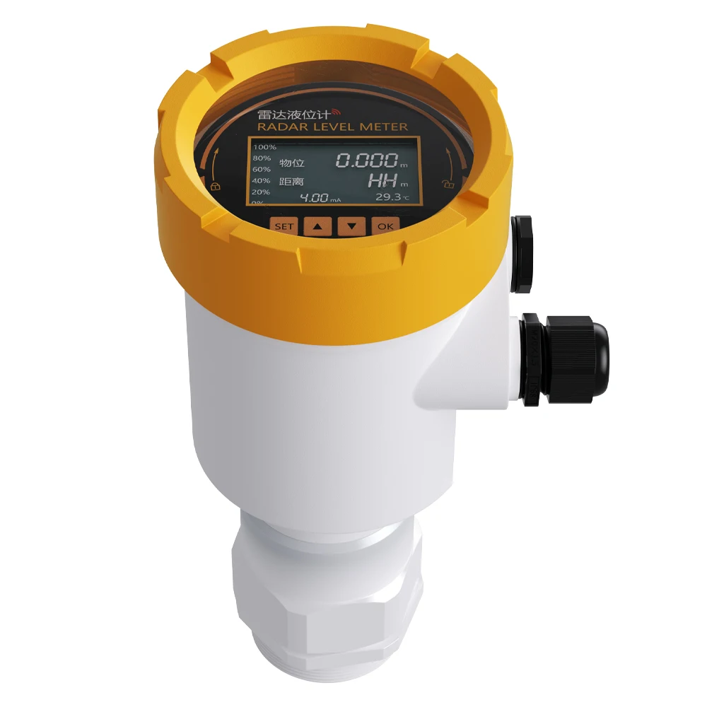 Radar Level Sensor 5m 10m 4-20mA 60GHZ with Screen Radar Liquid Level Meter River 0-10V RS485 Level Transmitter-3