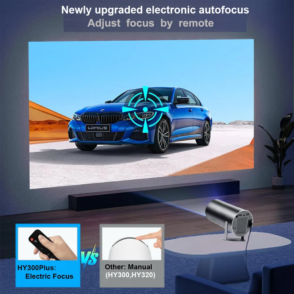DITONG HY300 Plus HD Projector portatil 4K 1280x720P Android  LED Video Home Theater Cinema Phone mini Proyector Movie HY300 pro-4