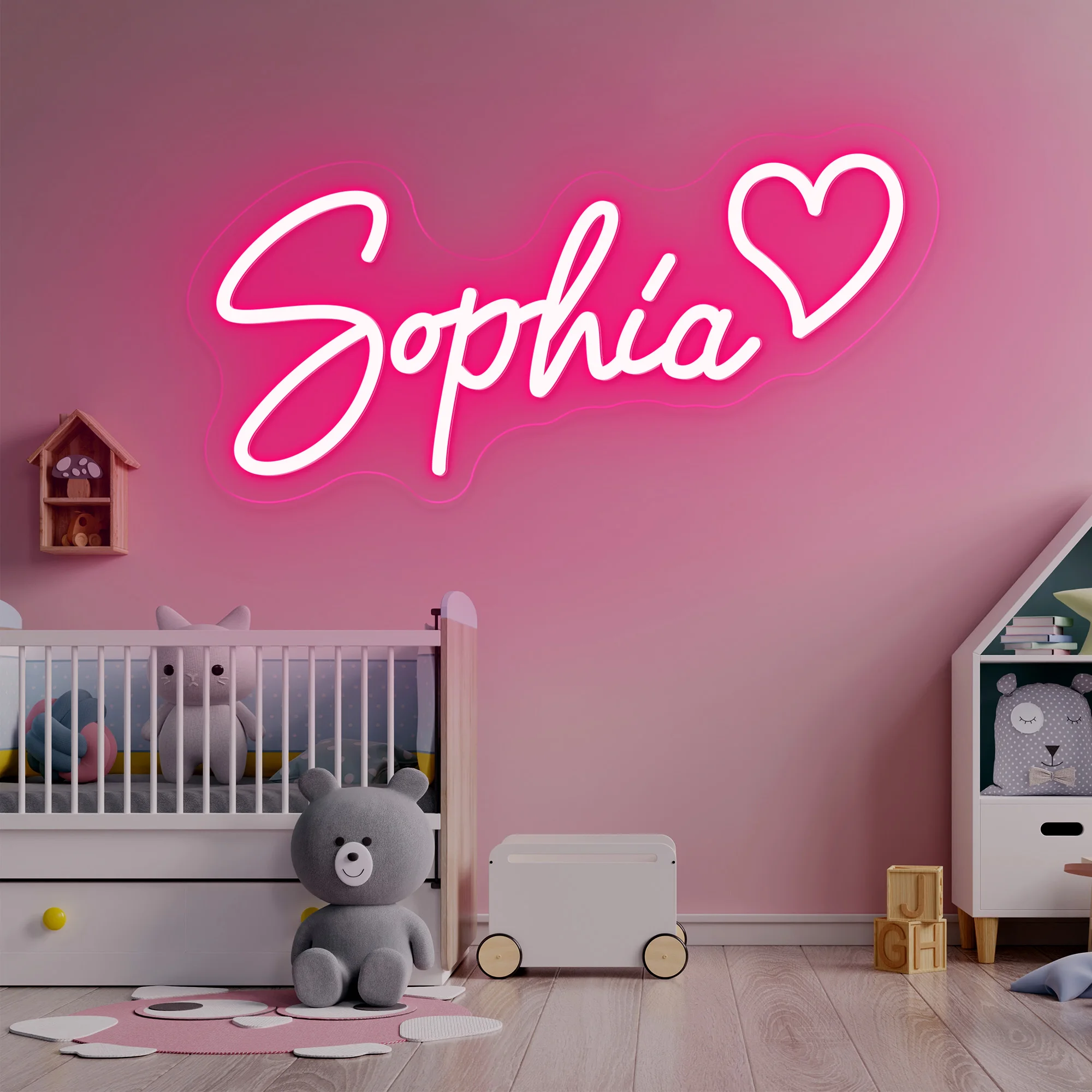 Custom Neon Led Kids Name Neon Lights Aesthetic Room Decoration Bedroom Neon Led Sign Letters Personalized Gifts Wedding Supplie