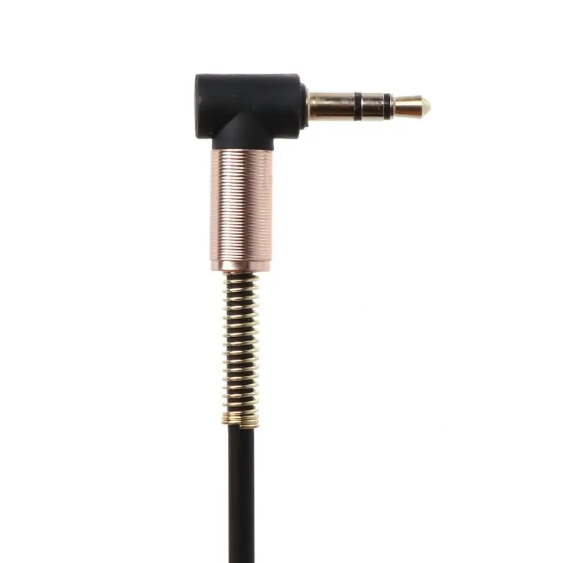 L21D 24cm Dual 90 Degree Nylon 3.5 mm to 3.5mm Male Jack  Cable Car Aux Cord for Phone Tablet  Player Stereo Speaker-4