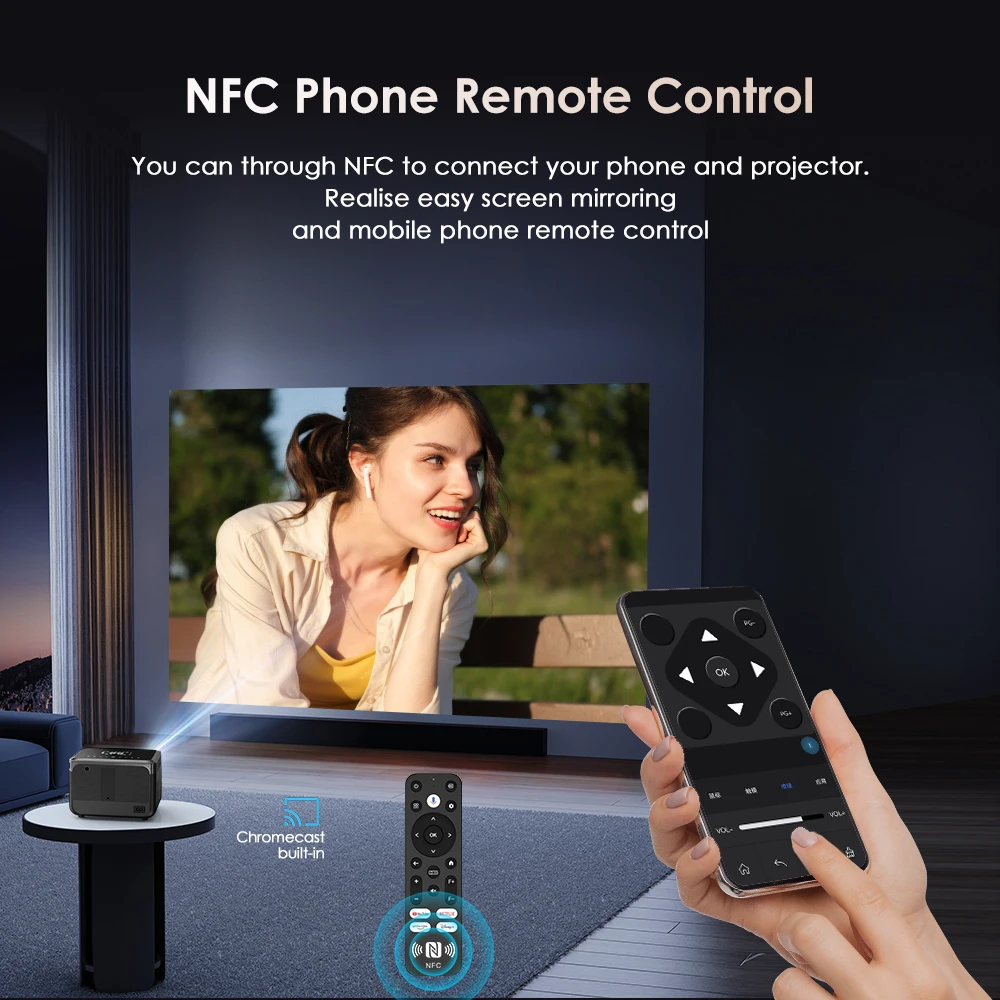 Google Version Netflix Official Licence 4k projector 5G WiFi Dolby Portable Projector Android 11 Home Theater beam Projector-5