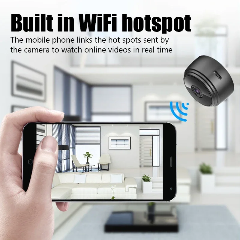 9 WiFi Mini Camera Wireless Video Recorder Voice Recorder Security Monitoring Camera Smart Home For Infants And Pets-5