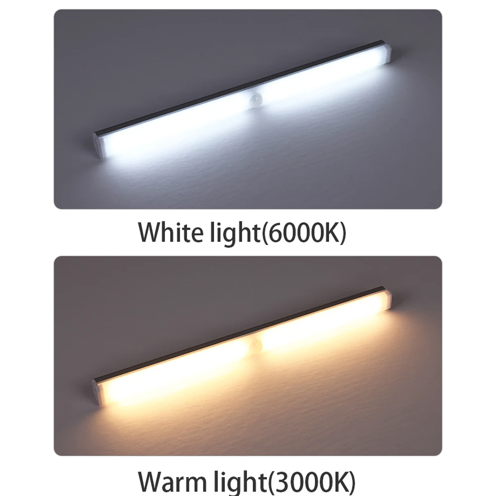 LED Motion Sensor Light Wireless LED Night Light Type C Rechargeable Light Cabinet Wardrobe Lamp Staircase Backlight For Kitchen-4