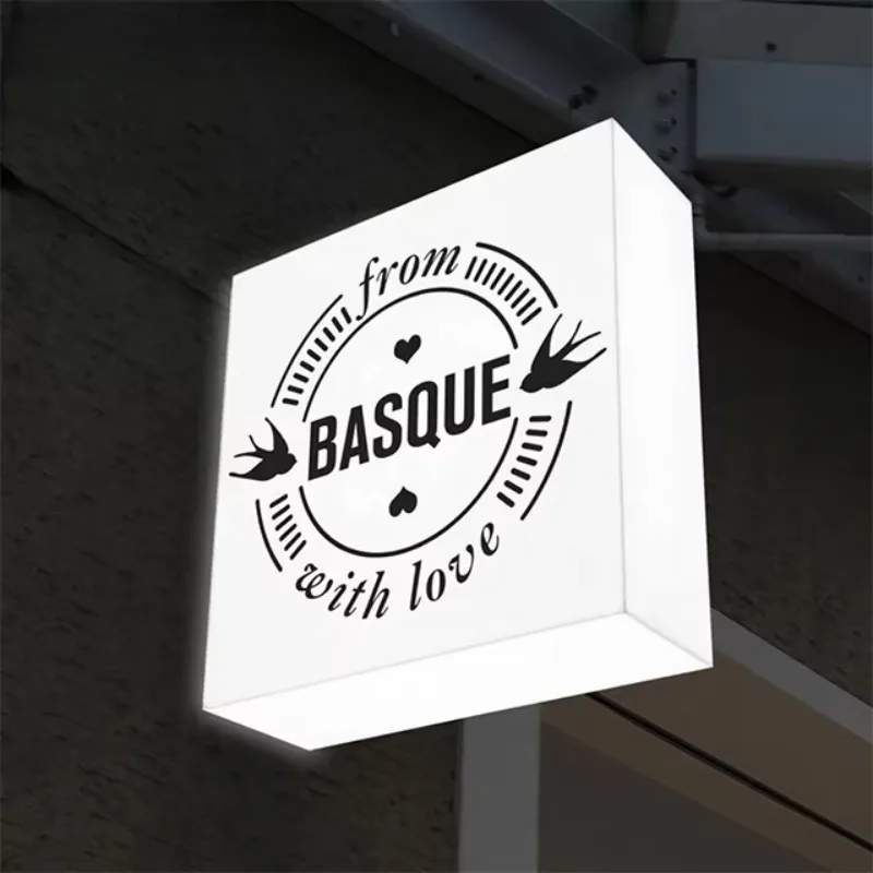 Shop Advertising Slim LED Light Box / Lightbox / Signage Customized Outdoor Led LOGO Light Boxs Sign for Business Shopping Mall
