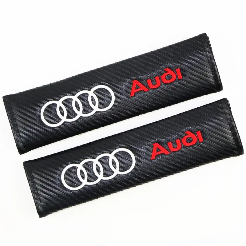 2pcs Cotton flannel carbon fiber protection Cover for Audi A4 B6 B8 B7 A6 C5 C6 C7 A3 A5 Q3 Q5 Q7 Q8 TT accessories Car Styling-2