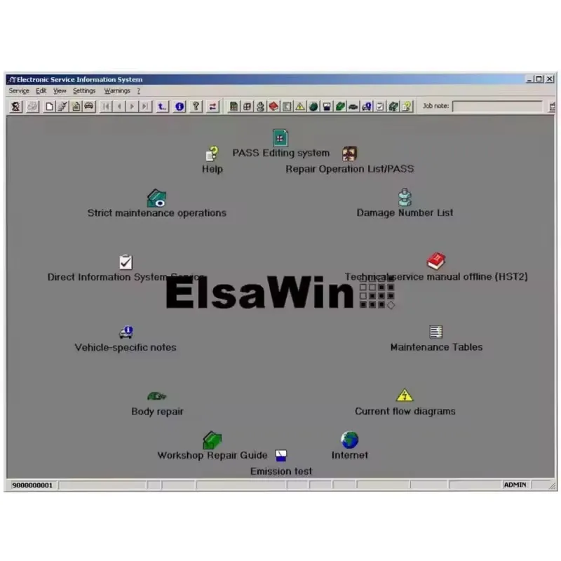 Etka 8.3 with ELSAWIN 6.0 latest maintenance software group vehicle electronic parts catalog, suitable for V/W+AU/DI+SE/AT+SKO/D-3