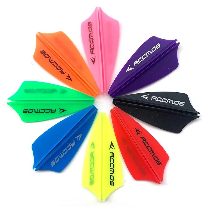 1.75 inch Archery Arrows Vanes Plastic Arrow Feather Fletching for DIY Archery Hunting Targeting Arrows (50pcs)-3