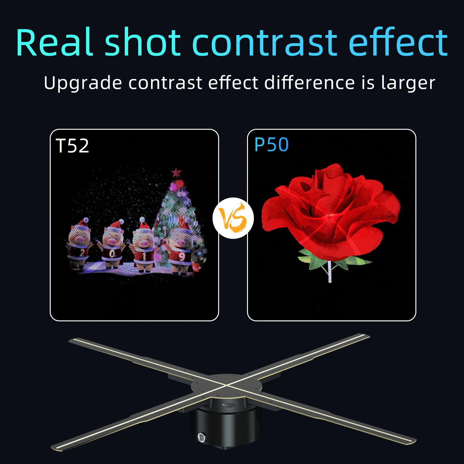 3D Hologram Projector Fan Led Display Flexible Control Led Display Sign Advertising Machine Custom Logo Player Wall Mounted-4