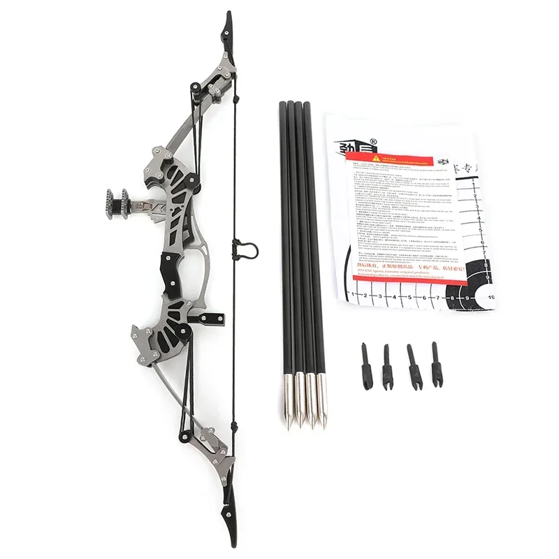 16.4inch Archery Mini Compound Bow Kit 16lbs Bow and Arrows Set Shooting Target Gift Game Bow Practice Accessories-5