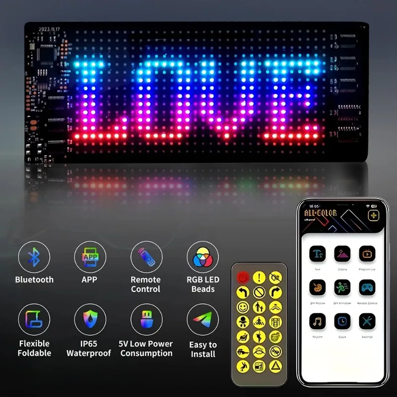Programmable Flexible LED Display Car Scrolling Advertise Message Soft LED Display Sign Board Pixel Custom Led Panel for truck-5