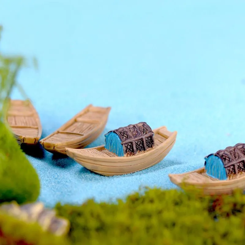 Fairy Garden Accessories Miniature Spring Water Wells Bridge Boat Ornament Statue Figurines Landscape Home Garden Craft  Decor-5