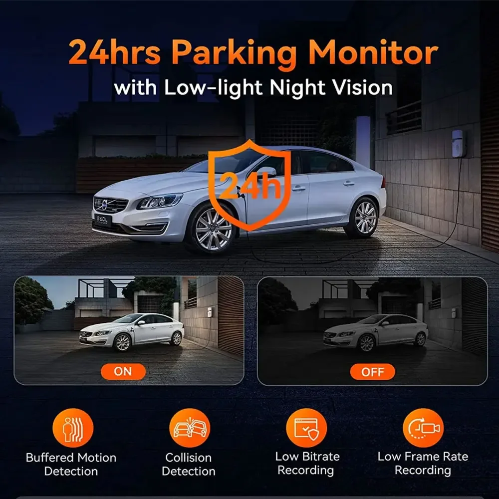 4K HD 3 Channel Dash Cam 3-Lens Front Inside Rear Car DVR GPS Wifi DVR Recorder Video Registrator Car Camera 24h Parking Monitor-5