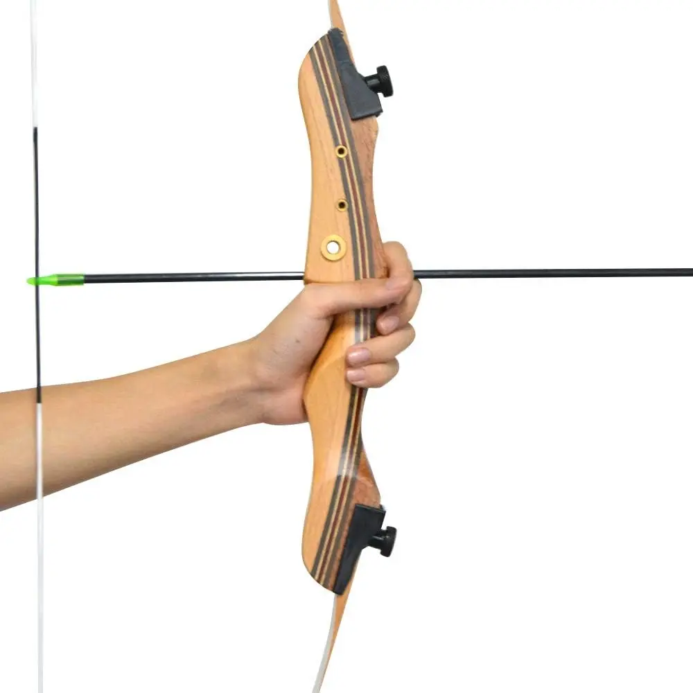 48/54/62/68 Inch Takedown Recurve Bow Youth Traditional Wood Bow Riser Target Practice Longbow Right Hand-2