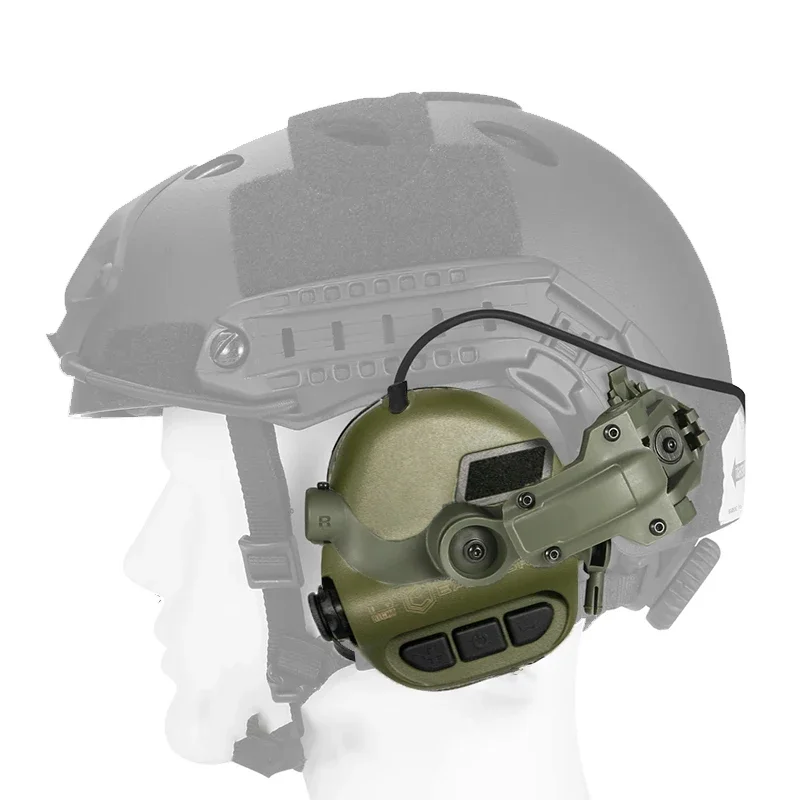 EARMOR M32 MOD4/SE Shooting Earmuffs Tactical Noise Reduction Headset with Helmet ARC Rail Adapter with Kenwood PTT adapter New-4