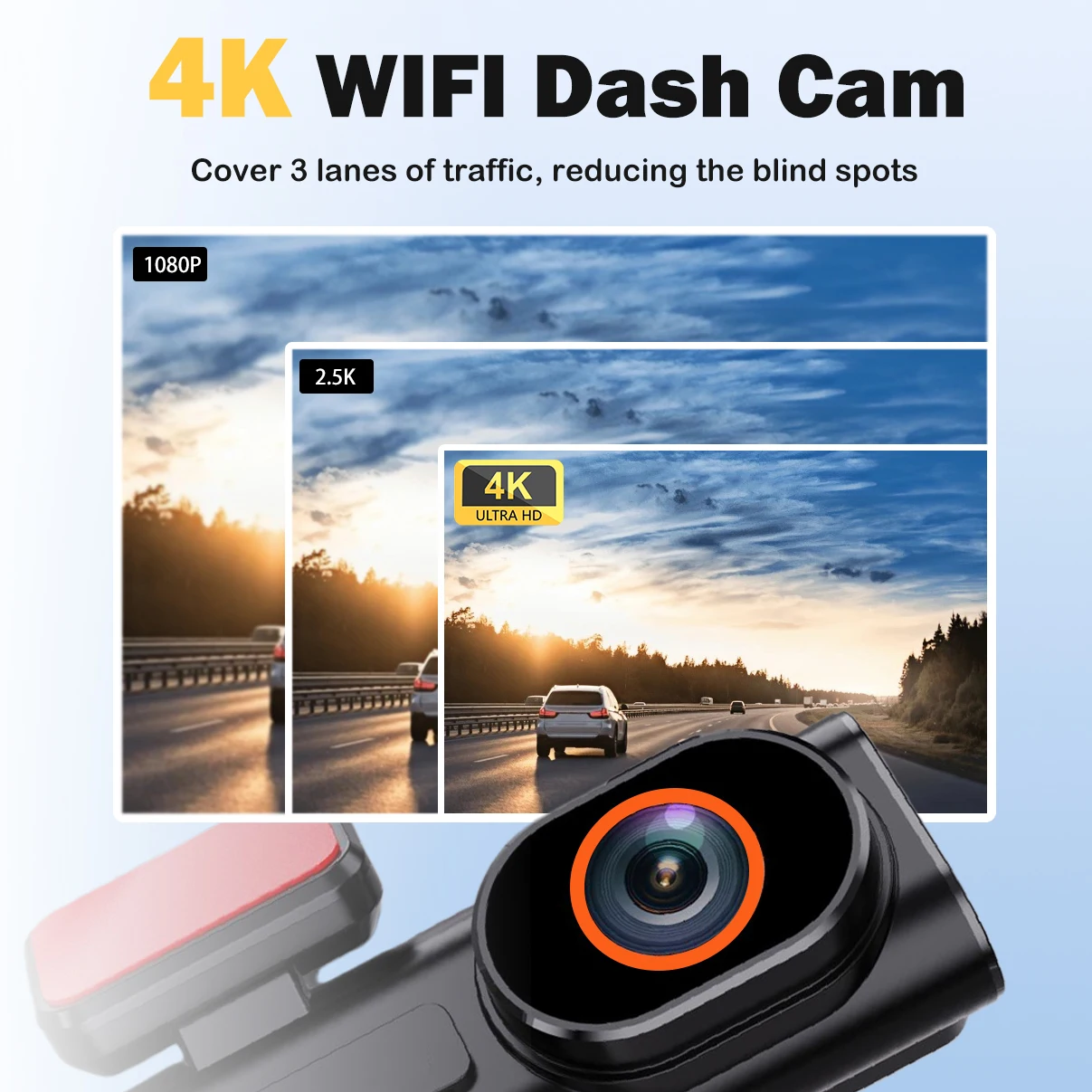Aprilboy 4K WIFI Dash Cam Mini CAR DVR Front and Rear Dual Lens With 1080P Black Box Room Night Vision Camera Parking Monitor-3