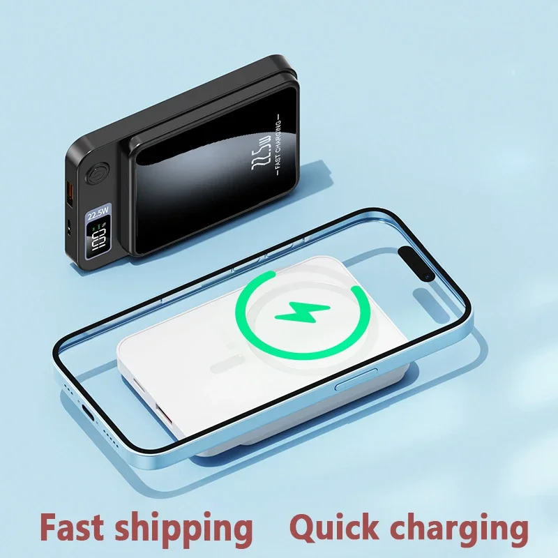 100000mAH Power Bank Magnetic Wireless 22.5W Ultra Capacity Super Fast Charging Magnetic Power Bank For Iphone15 Samsung.-5