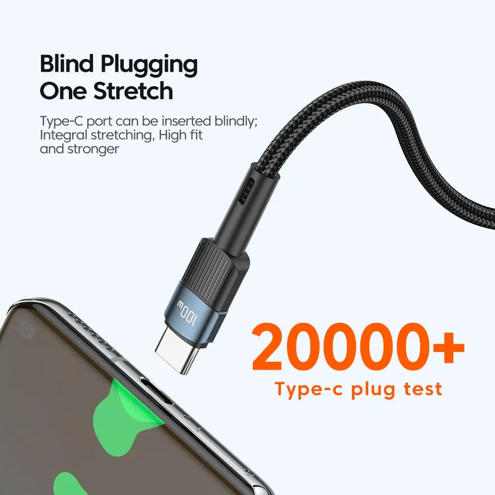 Essager 100W C To C Type C Cable USB C PD Fast Charging Charger Wire Cord For Macbook Samsung Xiaomi Type C USB C Cable-5