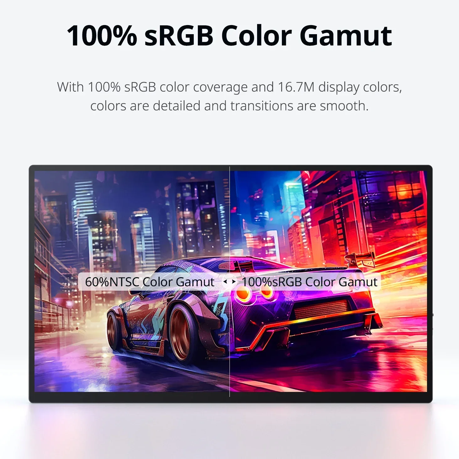 XIANWEI Portable Touch Monitor 18.5 inch 100%sRGB FHD 100Hz Gaming External Display Screen For Laptop Phone PC XBox PS4/5 Switch-2