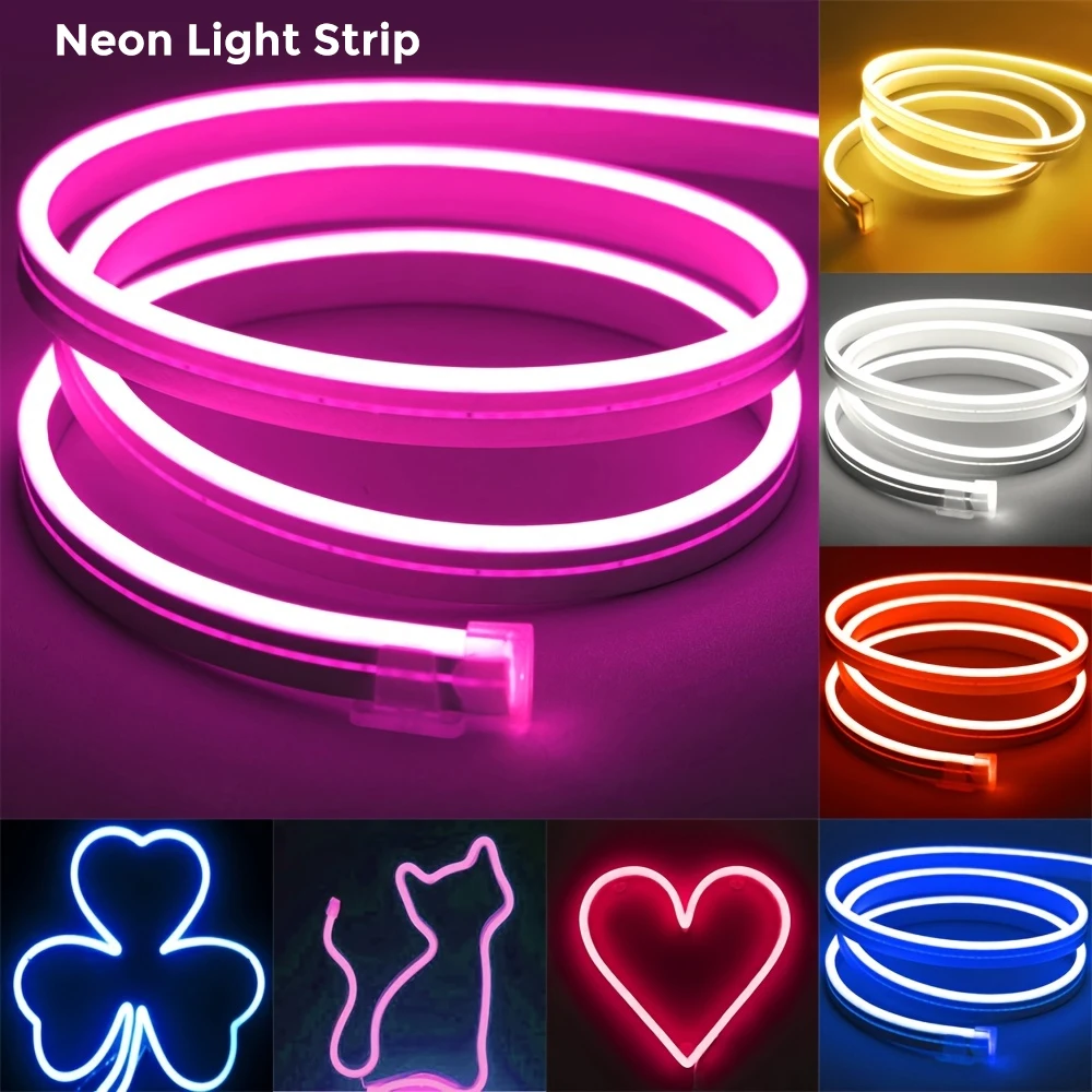 (EU PLUG) LED Neon Strip Light,5-30M Neon Rope With App 44key Remote Control For Home Decor Fairy Lighting-2