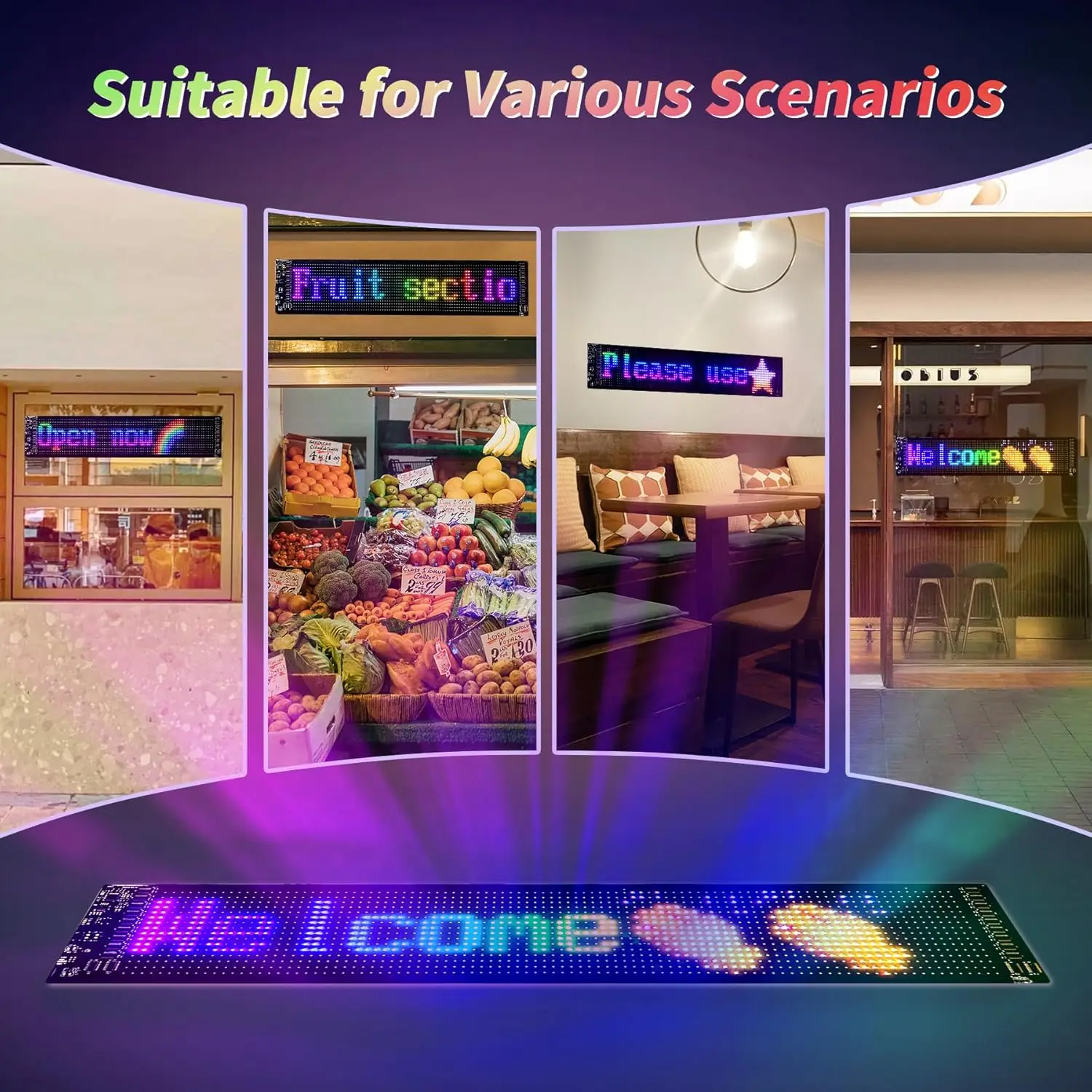 Car LED Matrix Pixel Flexible Panel Night Light DIY Programmable Display Bluetooth App Control Logo Light Car Windows Bars Party-3