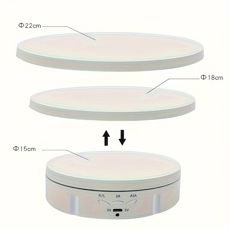 Photography Turntable Electric Rotating Display Stand 360 Degree with Remote Control Motorized Turntable for Photos or Videos-3