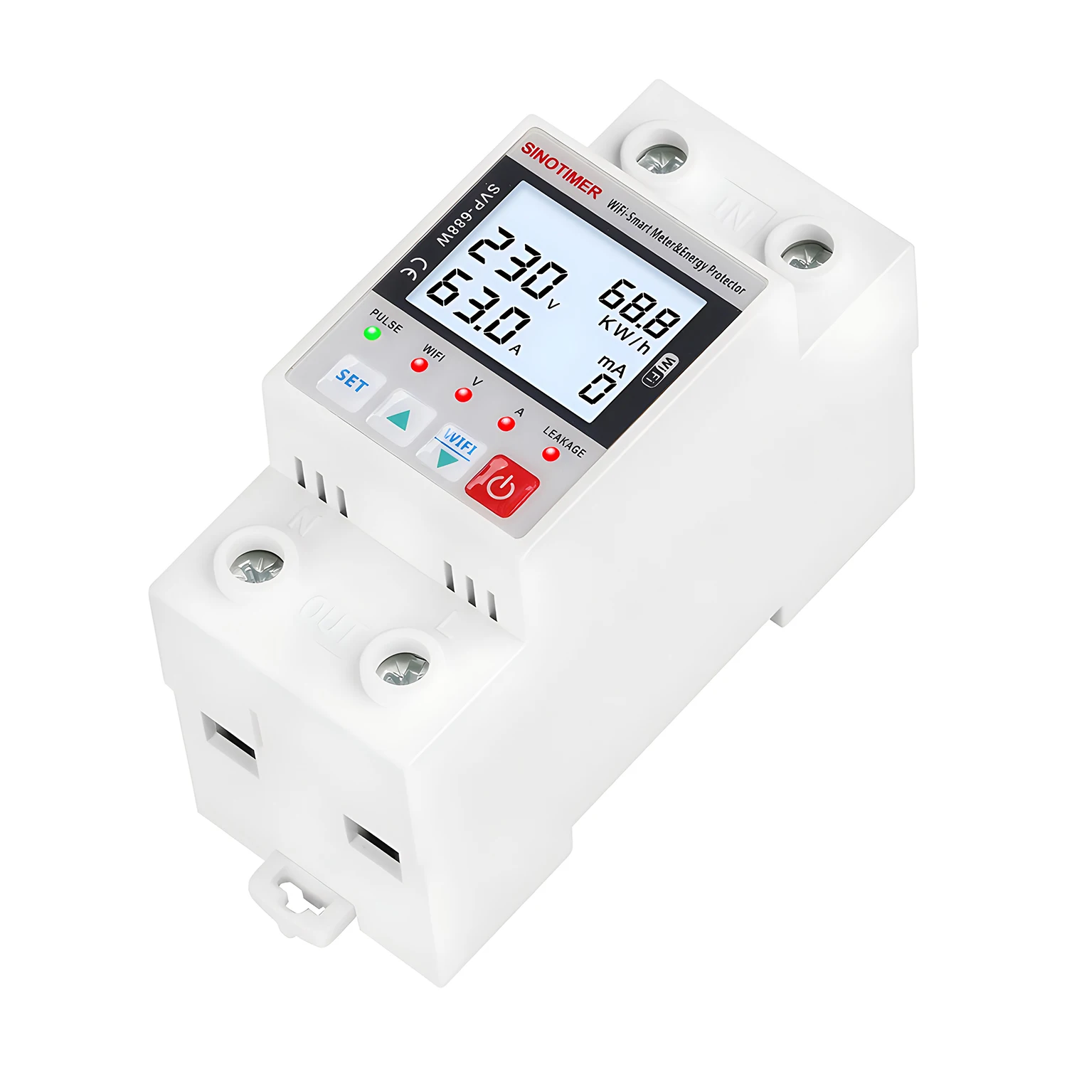Tuya WiFi Smart Energy Meter Power Protector Circuit Breaker Over/Undervoltage Leakage Overcurrent Protection Automatic Recloser-5